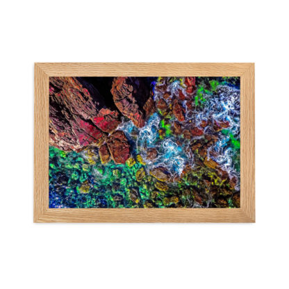 Rainbow Rocks, Oil Paint Effect - Framed Poster - Image 3