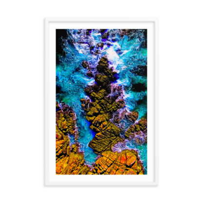 Bahia Organo Aerial Rocks - Framed Poster with Faux Mat Frame - Image 4