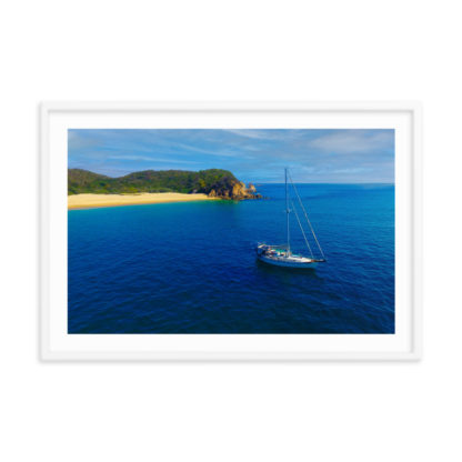 Floating Near Paradise Island - Framed Poster with Faux Mat Frame - Image 4