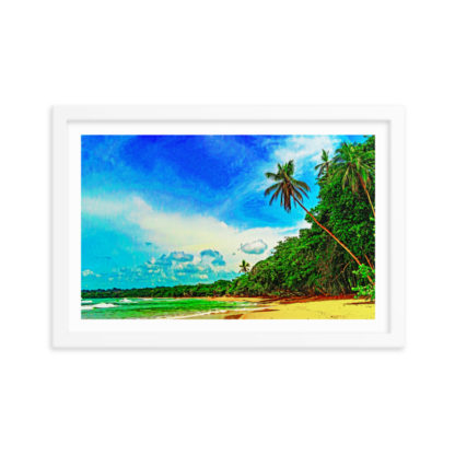 Surfer Beach Puerto Viejo - Framed Poster with Faux Mat Frame - Image 3