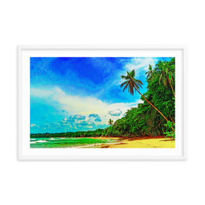 Surfer Beach Puerto Viejo - Framed Poster with Faux Mat Frame - Image 4