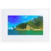 Paradise Cove of Escudo Island - Framed Poster with Mat - Image 2